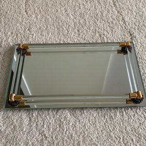 Vintage Mirrored Lucite Vanity Tray